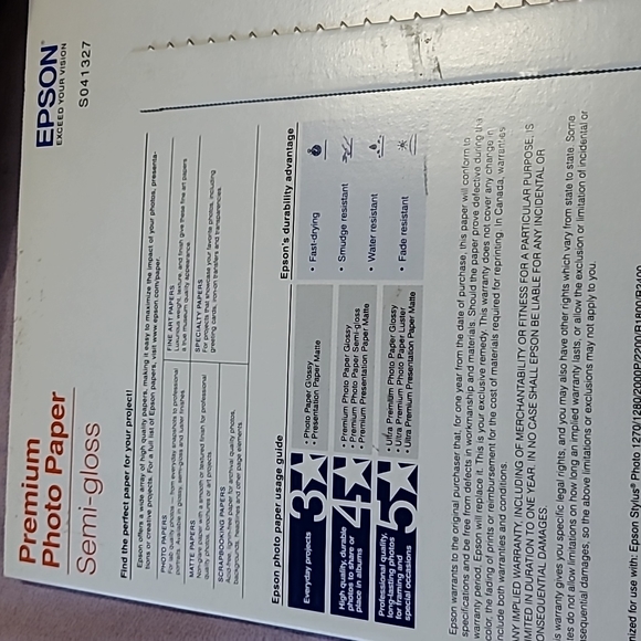 Epson Premium Photo Paper, semi gloss photo paper… - Picture 8 of 10